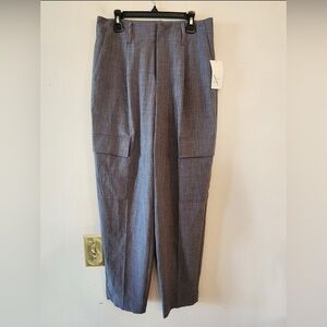 A new day grey cargo wide leg dress pants size 4